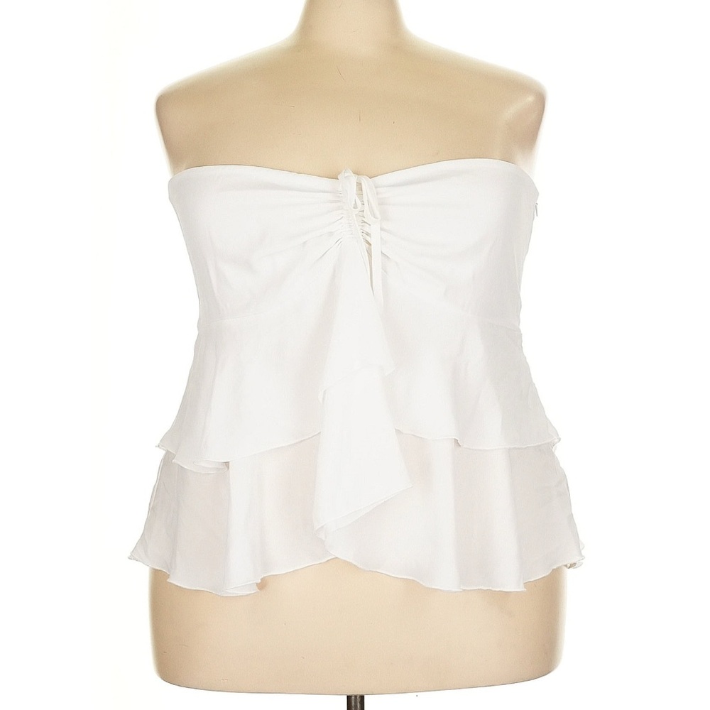 Beginning Boutique Strapless White Top